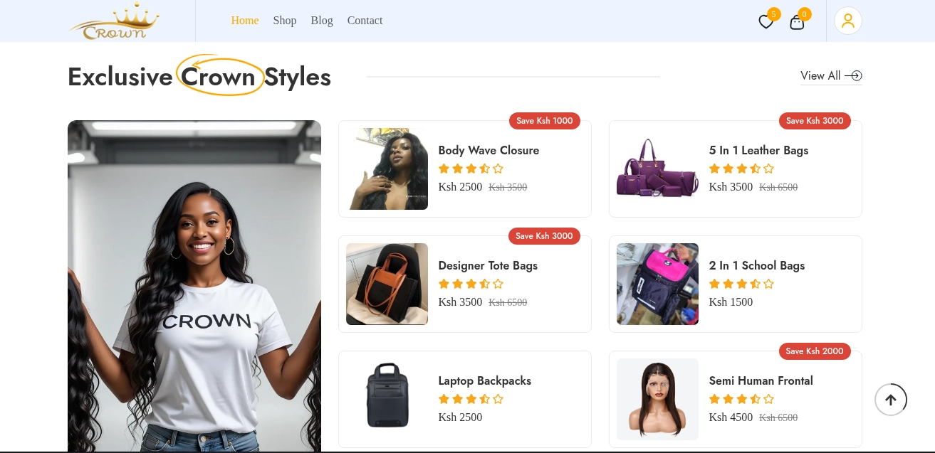 Crown Beauty – Elegant eCommerce Website Design & Development