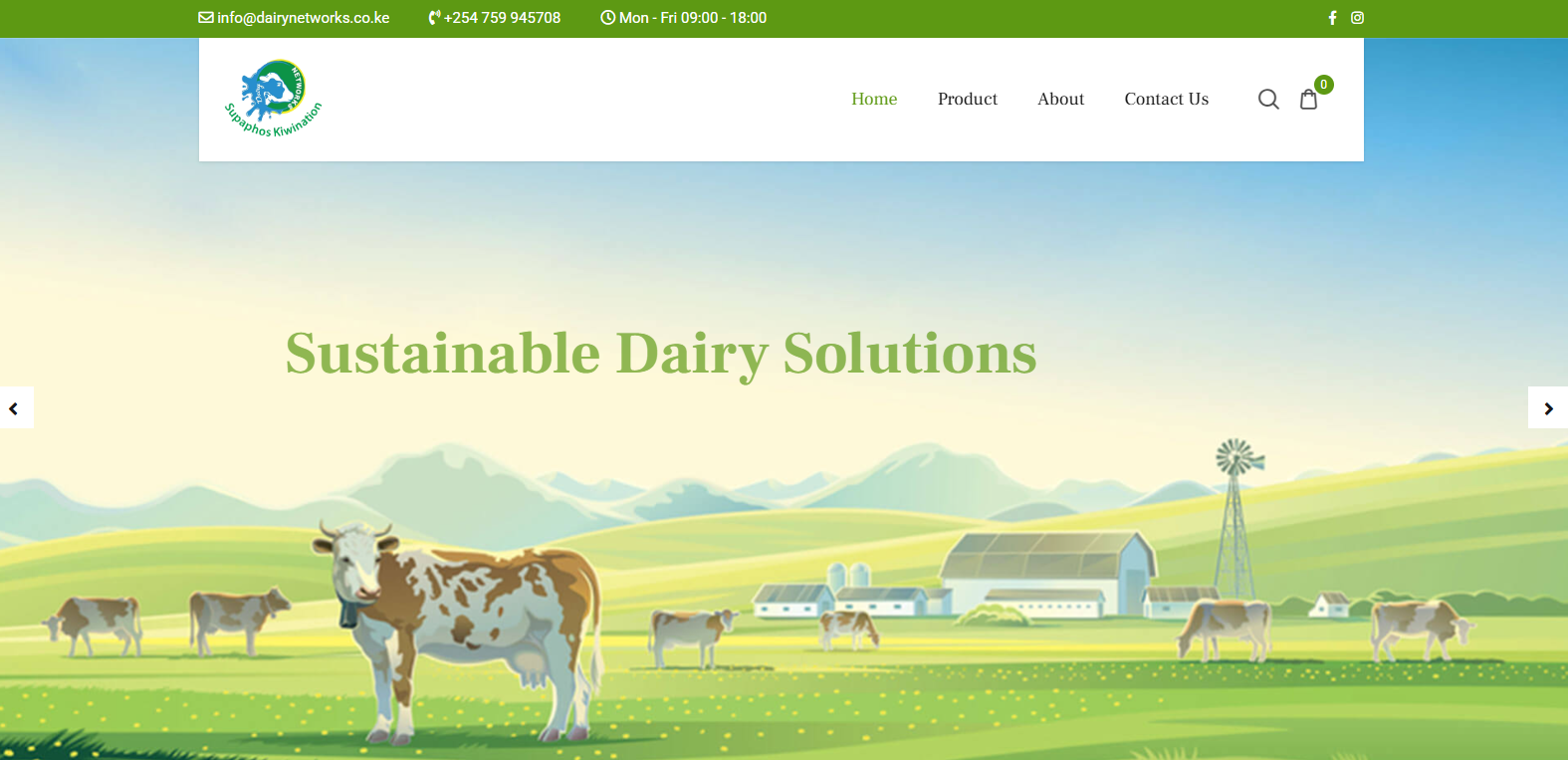 Dairy Networks Website & E-Commerce Platform